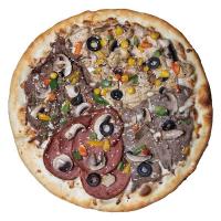 پیتزا چهار فصل خانواده (خمیر نازک)