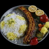 چلو کباب دو رنگ