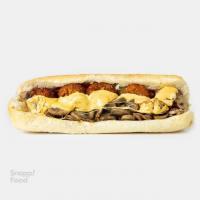 ساندویچ فلافل با قارچ و پنیر پیتزا