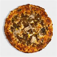 پیتزا مرغ و گوشت آمریکایی