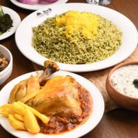 باقالی پلو با ران مرغ