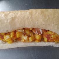 ساندویچ سوسیس سیب زمینی