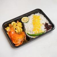 چلو مرغ سرخ شده