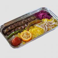 چلو کباب کوبیده گوسفندی