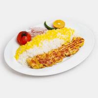 چلو جوجه کباب زعفرانی مخصوص (سینه 400 گرمی)