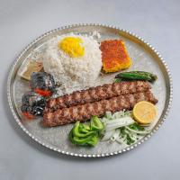 چلو کباب کوبیده معمولی