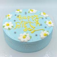 کیک مینیمال white floral