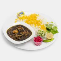 چلو خورشت قورمه سبزی اقتصادی