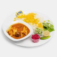 چلو خورشت قیمه سیب زمینی اقتصادی