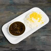 چلو خورشت قورمه سبزی
