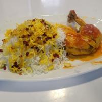 چلو ران مرغ سس پز