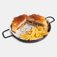 هات برگر ویژه با سیب زمینی سرخ شده