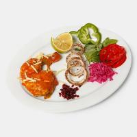 خوراک مرغ سس پز ران