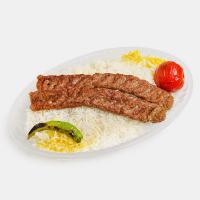 چلو کباب کوبیده اقتصادی دو سیخ