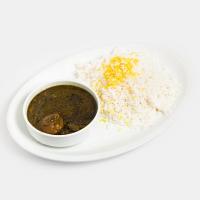 چلو خورشت قورمه سبزی