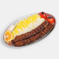 چلو کباب کوبیده مخلوط