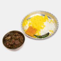 چلو خورشت قورمه سبزی