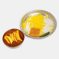 چلو خورشت قیمه سیب زمینی