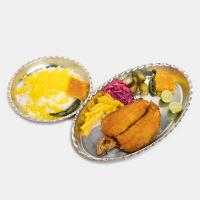 چلو ماهی قزل آلا سرخ شده