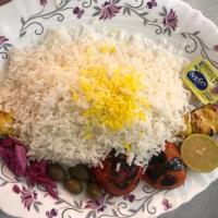 چلو جوجه کباب زعفرانی