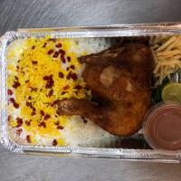 زرشک پلو با مرغ سس پز