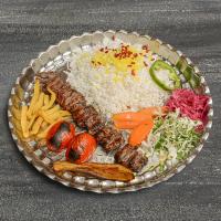 چلو کباب چنجه گوسفندی