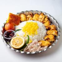 چلو جوجه کباب زعفرانی