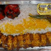 چلو کباب لقمه زعفرانی