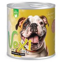کنسرو پته ای سگ بالغ وکسی با طعم مرغ و سیرابی 400 گرم