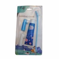 پک 4 عددی مسواک و خمیر دندان با طعم گوشت پت برند TENGMUYI