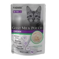 پوچ گربه فنبی با طعم مرغ در شیر بز 85 گرم