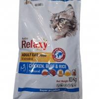 غذای خشک گربه برند ریلکسی با طعم مرغ و گوشت و برنج 10کیلویی