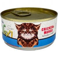 کنسرو گربه برند وکسی 110 گرمی با طعم مرغ و انبه