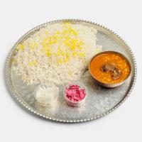 چلو خورشت قیمه سیب زمینی