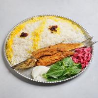 چلو ماهی چنگو سرخ شده
