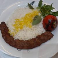 چلو کباب کوبیده اقتصادی یک سیخ