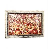 جعبه کادویی خاتم مستطیل بزرگ آجیل چهار مغز شور کد 6010