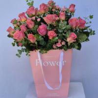 باکس گل غزل صورتی