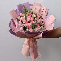 دسته گل باروک رز