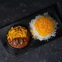 چلو خورشت قیمه سیب زمینی ویژه 