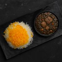 چلو خورشت قورمه سبزی ویژه 