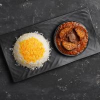 چلو خورشت قیمه بادمجان اقتصادی