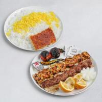 چلو کباب وزیری با جوجه ران