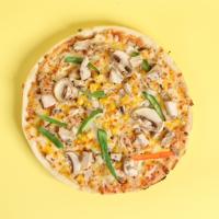 پیتزا مرغ و قارچ آمریکایی اقتصادی