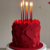 کیک فندانت love قرمز