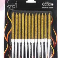 شمع مدادی طلایی 12cm