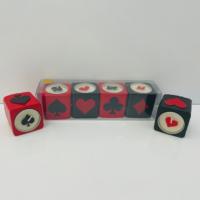 جا شمعی مکعب ۴ تایی طرح ۴ خال