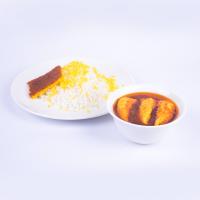 چلو خورش فسنجان با مرغ