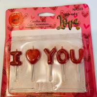 شمع I Love you قرمز