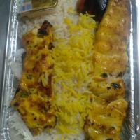 چلو جوجه کباب زعفرانی